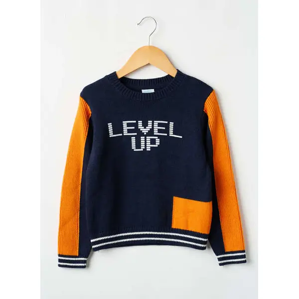 Pull Boboli Bleu Manches Longues