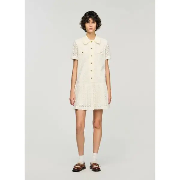 Robe courte en dentelle - Sandro