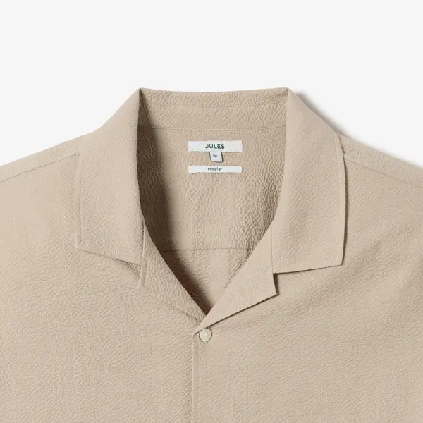 Chemisette en coton majoritaire seersucker unie