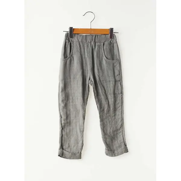 Pantalon Droit Bulle De Bb Gris Taille Élastique