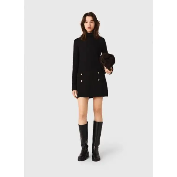 Robe courte avec col montant - Maje