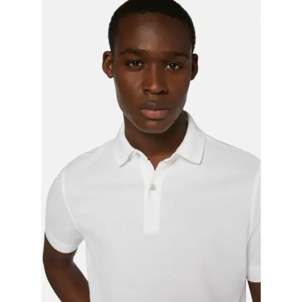Polo en piqué de coton coupe droite - Boggi milano
