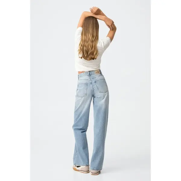 JJean large wide leg bleu clair ado fille TIFFOSI– Style urbain, rentrée 2025, du XXS au L