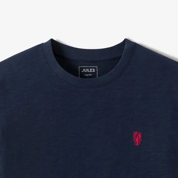 Tee shirt matière flammée broderie poitrine
