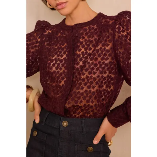 Chemisier brodé CAMOMILLE en coton - Maison 123 Corbeil