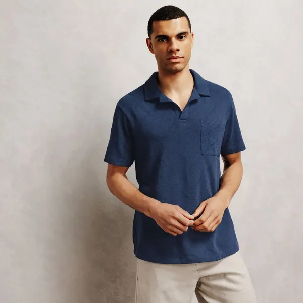 Polo col resort jacquard