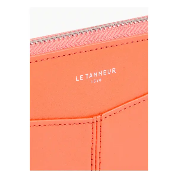Compagnon zippé à rabat Charlotte en cuir lisse - Le Tanneur