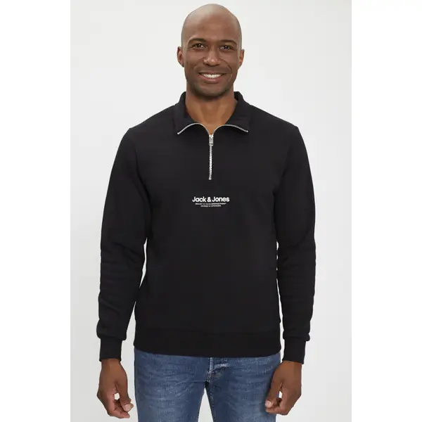 Sweat col montant zippé noir