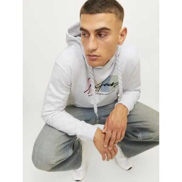 Sweat Gris à Capuche Logo Jack & Jones Homme | S au XXL | Confort Durable
