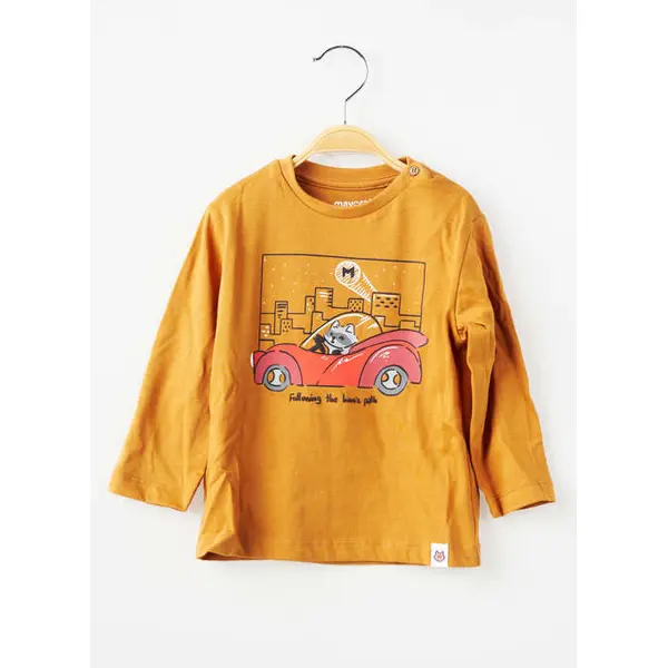 T-shirt Mayoral Marron Manches Longues