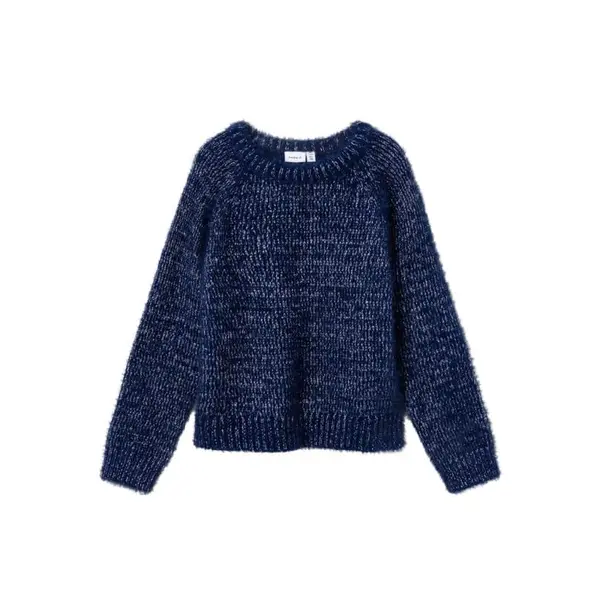 PULL COURT TOUT DOUX BLEU FILLE DU 6 ANS AU 12 ANS NAME IT