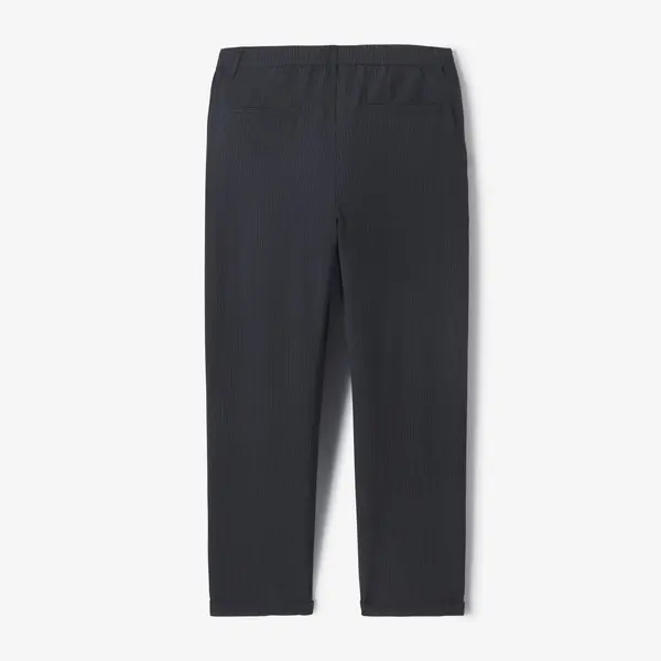 Pantalon tapered 7/8ème seersucker rayé