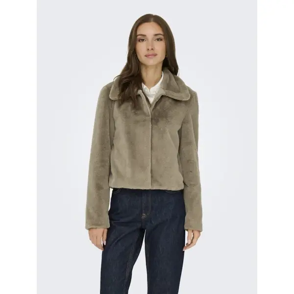 Veste en fausse fourrure marron JDY du S au XXL