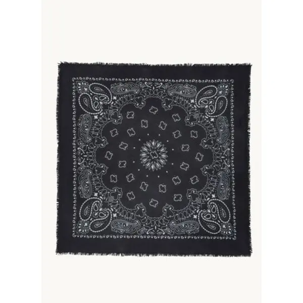 Bandana Hachiko Grand Bandana Cachemire Imprimé, 2 fils - Kujten