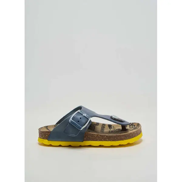 Tongs Reqins Bleu Bout Rond