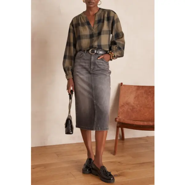 Jupe denim BIRDY en coton - Maison 123 Corbeil