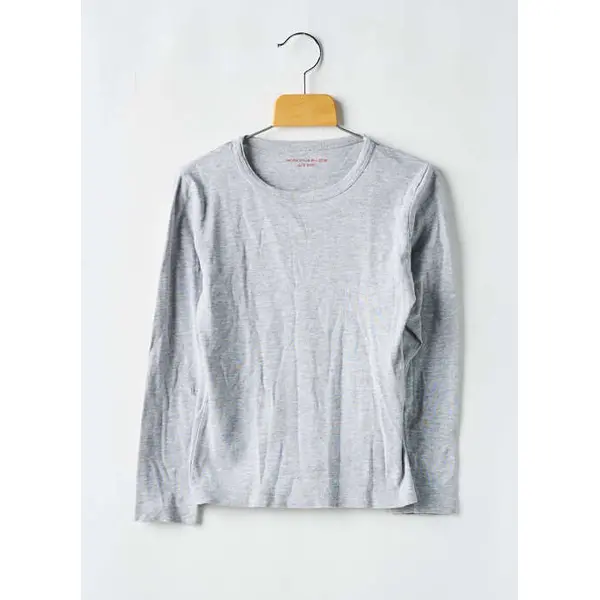 T-shirt Monoprix Gris Manches Longues