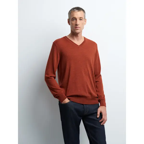 Pull col V en Laine Mérinos