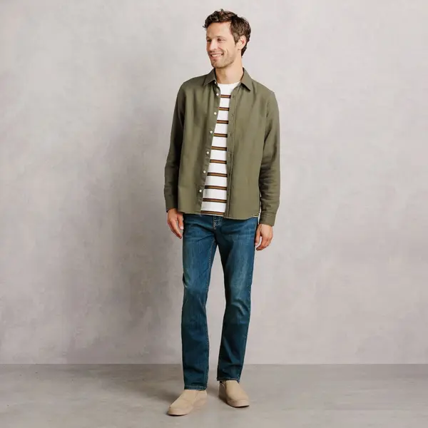 Jean straight urbanflex 3 longueurs délavé