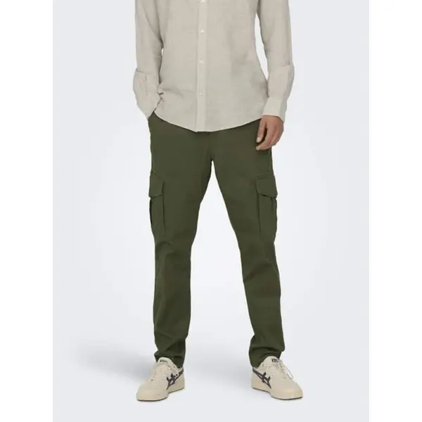 Pantalon Cargo Kaki Tapered ONLY & SONS Homme W28-W34 | Style Urbain 2025"