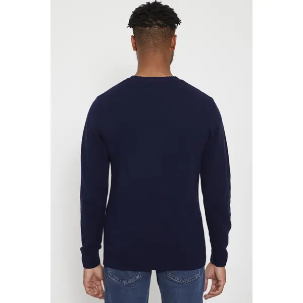 Pull en laine bleu marine
