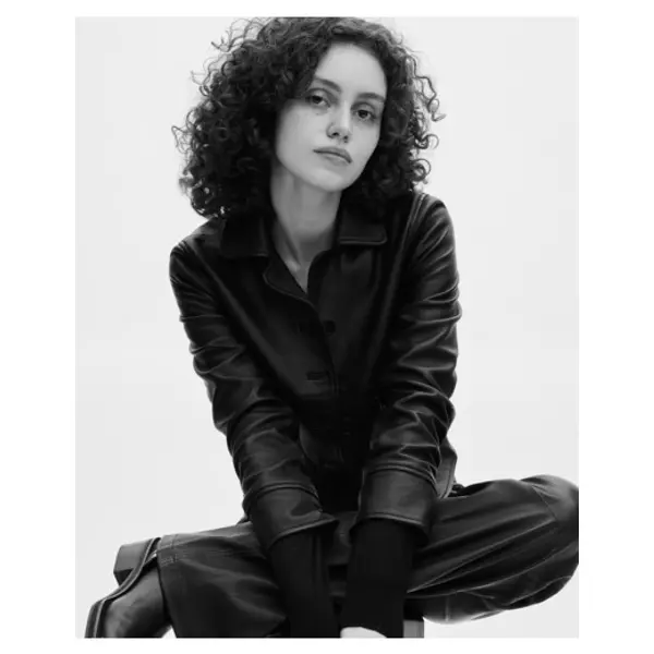 Blouson court en cuir noir black - The Kooples Talange