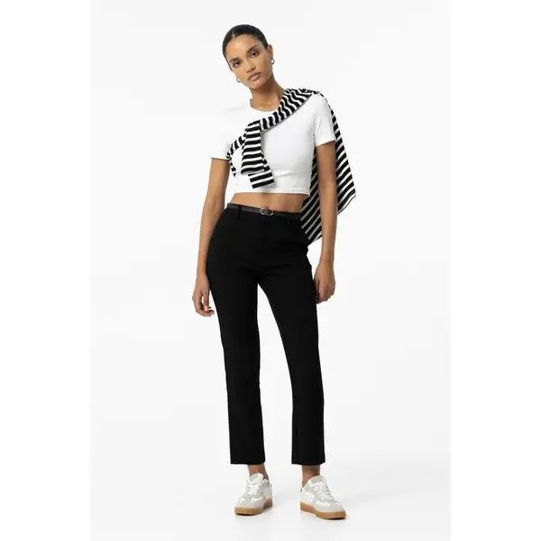 PANTALON CHINO NOIR COUPE DROITE TIFFOSI FEMME DU XS AU XL BENEDITA11