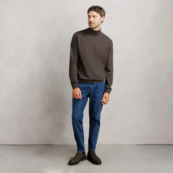 Pull col roulé
