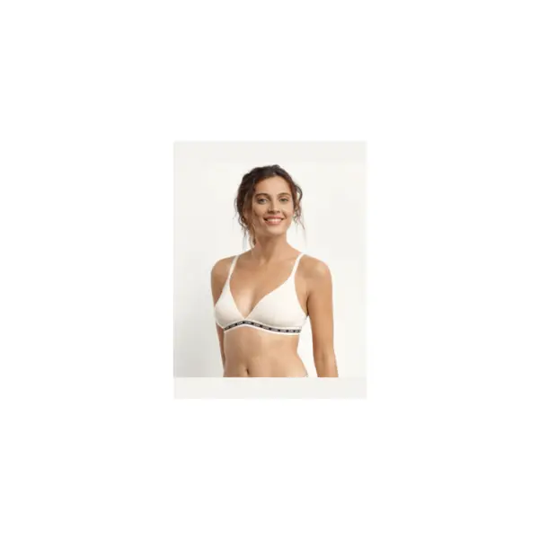 Soutien-gorge triangle sans armature en coton modal Beige Dim Icons Essentiel - Dim