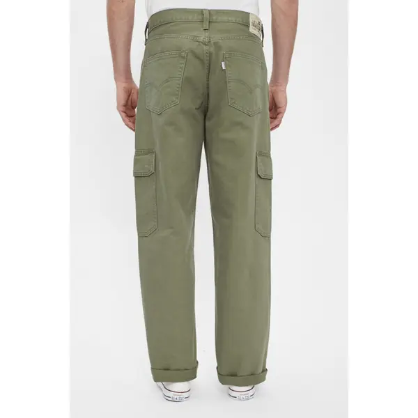 Jeans ample cargo Silvertab vert kaki
