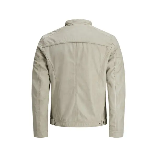 Blouson beige en simili cuir