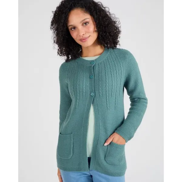 Cardigan maille fantaisie manches longues