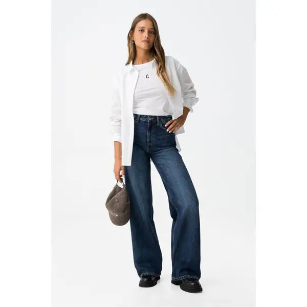 Jean bleu foncé coupe large Tiffosi ado fille – Automne-Hiver 2025