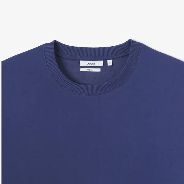 Sweat col rond molleton uni