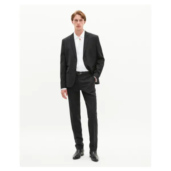 Veste de costume à carreaux en laine noir black - The Kooples Corbeil