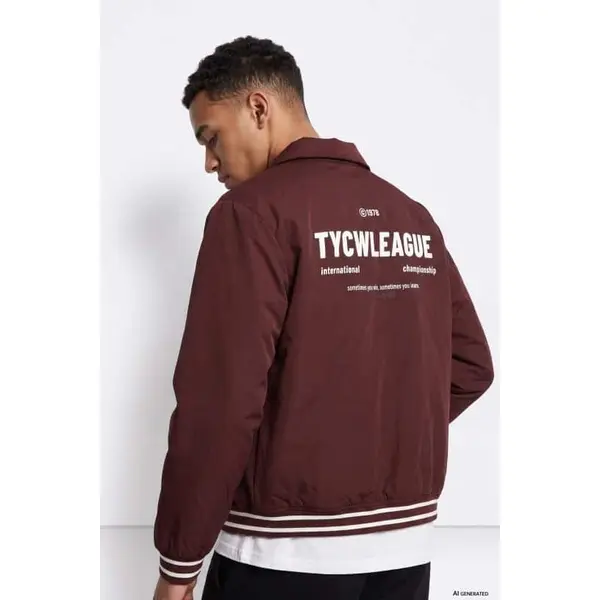 Veste bomber avec col rouge bordeaux logo Tiffosi TYCW