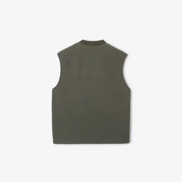 Gilet zippé sans manches 100% laine