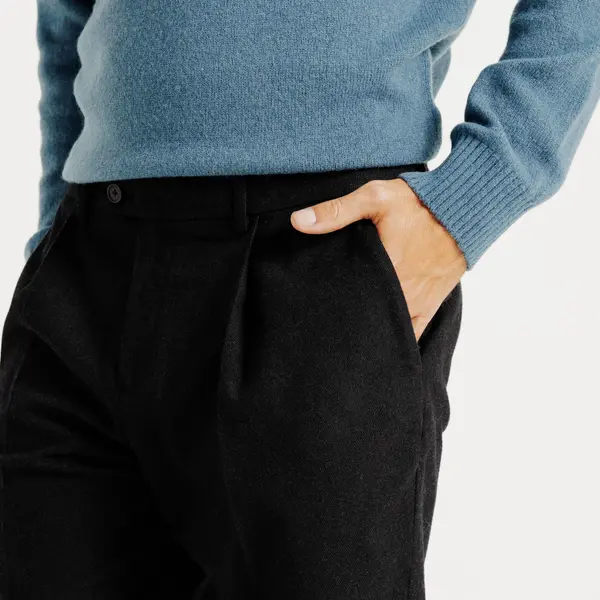 Pantalon chino tapered flanelle