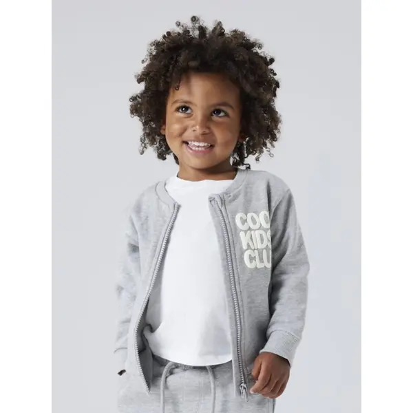 Sweat gris imprimé relief Name It garçon 1-5 ans – Collection Automne-Hiver 2025