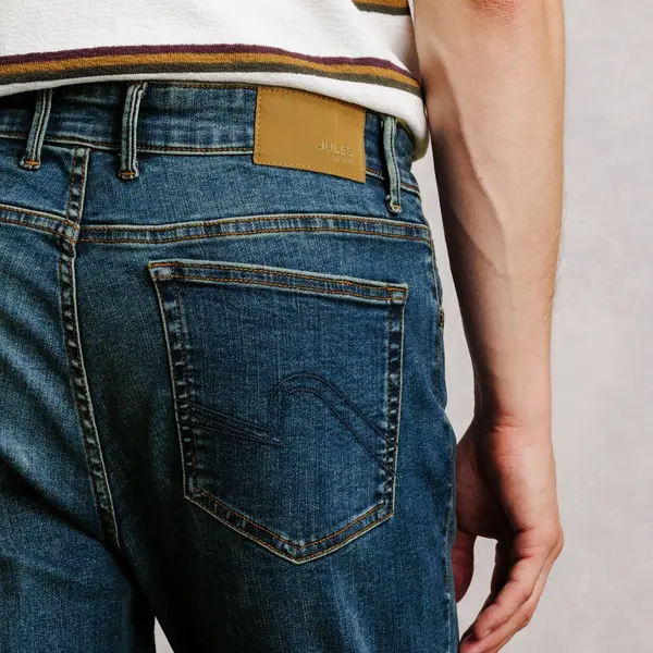Jean straight urbanflex 3 longueurs délavé