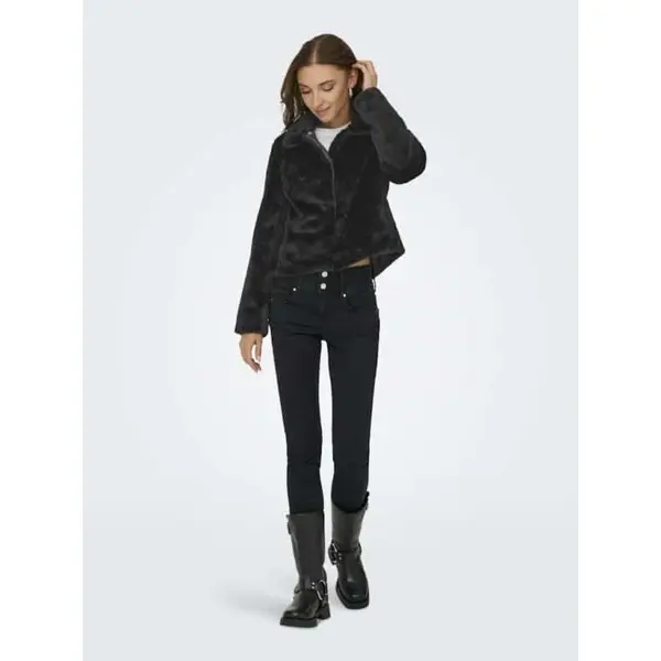 >Veste fausse fourrure noire JDY femme – élégance et chaleur pour la saison froide