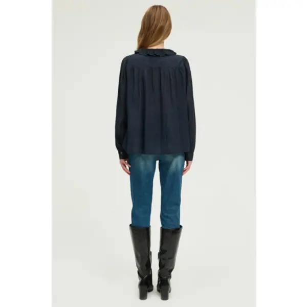 Blouse romantique à col en coton - AMINA - Pablo Corbeil