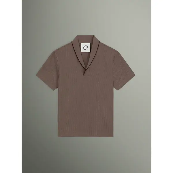Polo col ouvert en jersey