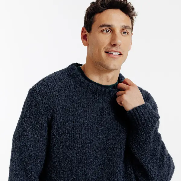 Pull col rond bouclette