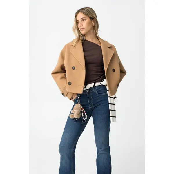 VESTE MARRON COURTE CROISE TIFFOSI ADO FILLE DU XS/S AU M/L COLLECTION AUTOMNE/HIVER 2025