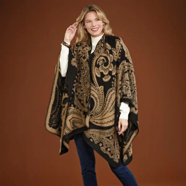 Poncho réversible Cachemire