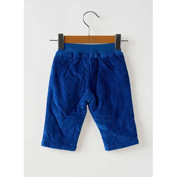 Pantalon Droit Petit Bateau Bleu Taille Élastique