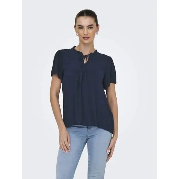 Blouse bleue JDY femme manches courtes – Collection Printemps/Été 2026
