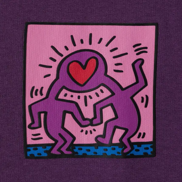 Sweat à capuche imprimé licence Keith Haring