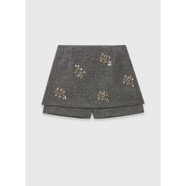 Short avec broderie florale - Maje